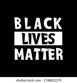 Black lives matter vector quotation poster to support movement of activists against racial discrimination, violence, protest for african american people, for human rights and freeedom, silhouette text