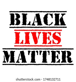 Black lives matter vector text vintage
