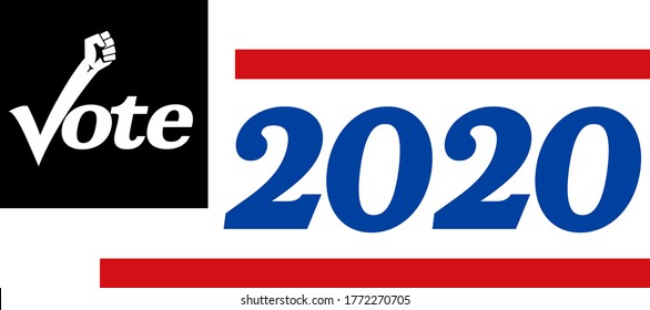 Black Lives Matter Vote 2020 Elections Flag Symbol 