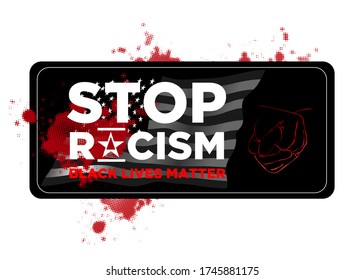 Black lives matter white letters on black background