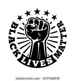 Black Lives Matters. Vector and illustration.
