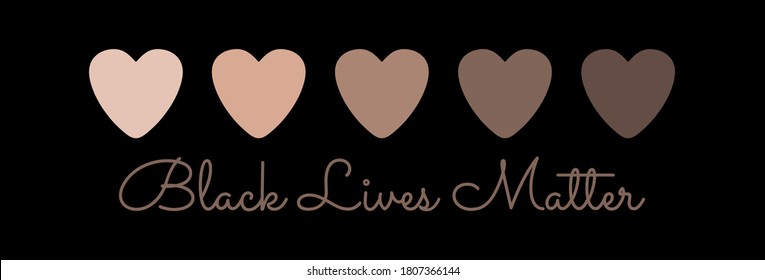 Black lives matters. Vectorial symbol. Black lives matters web banner for facebook. Symbol of love. Different skin color,BIPOC WEB POSTER