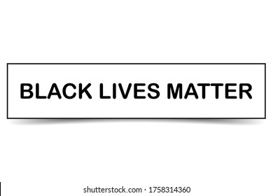 Tipografía de vidas negras. Cartel de protesta, afiche sobre los derechos humanos de los negros en Estados Unidos. Estados Unidos. Vector