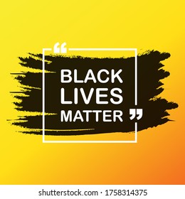Black lives typography. Protest banner, poster about human right of black people in US. America. Vector