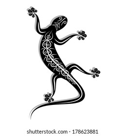 black lizard tattoo