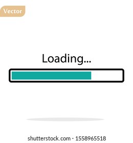Black Loading icon, isolated on white background eps 10