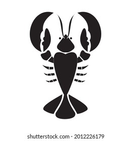 conjunto de logotipos vectores de langosta negro 1