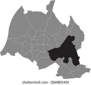 Schwarze Ortskarte des Stadtteils Durlach im Stadtteil Grau Stadtplan der deutschen Landeshauptstadt Karlsruhe