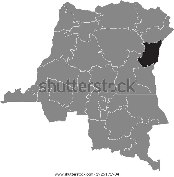 Carte Noire De La Province Congolaise Image Vectorielle De Stock Libre De Droits