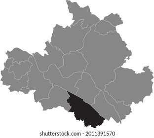 Mapa de ubicación en negro del distrito de Dresdener Prohlis dentro de la capital regional alemana de Dresden, Alemania