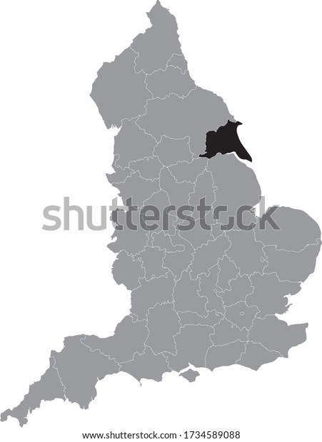 Black Location Map English Ceremonial County Stock Vector Royalty Free Shutterstock