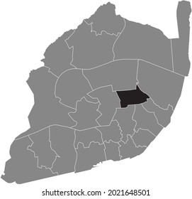 Black location map of the Lisboeta Areeiro civil parish inside the Portuguese capital city of Lisbon, Portugal