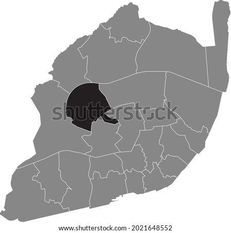 Black location map of the Lisboeta São Domingos de Benfica civil parish inside the Portuguese capital city of Lisbon, Portugal