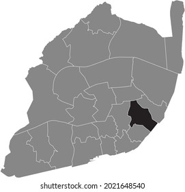 Black Location Map Of The Lisboeta Penha De França Civil Parish Inside The Portuguese Capital City Of Lisbon, Portugal