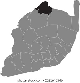 Black location map of the Lisboeta Santa Clara civil parish inside the Portuguese capital city of Lisbon, Portugal