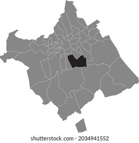 Black location map of the murcian Algezares district inside the Spanish municipality of Murcia, Spain