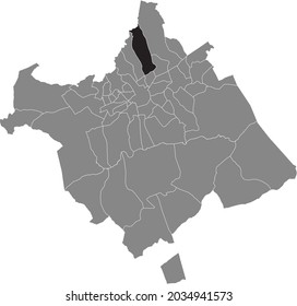 Black location map of the murcian Cabezo de Torres district inside the Spanish municipality of Murcia, Spain