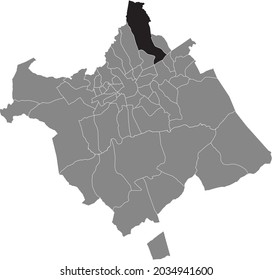 Black location map of the murcian El Esparragal district inside the Spanish municipality of Murcia, Spain
