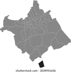 Black location map of the murcian Lobosillo district inside the Spanish municipality of Murcia, Spain