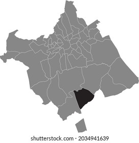 Black location map of the murcian Los Martínez del Puerto district inside the Spanish municipality of Murcia, Spain