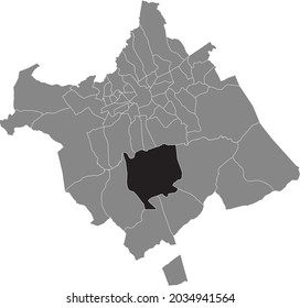 Black location map of the murcian Baños y Mendigo district inside the Spanish municipality of Murcia, Spain