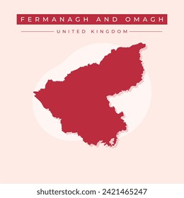 Black Location Map of Northern Irish Local Government District of Fermanagh and Omagh within Grey Map of Northern Ireland