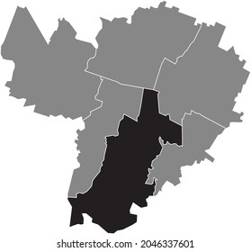 Black location map of the Quartiere Santo Stefano district inside gray urban districts map of the Italian regional capital city of Bologna, Italy