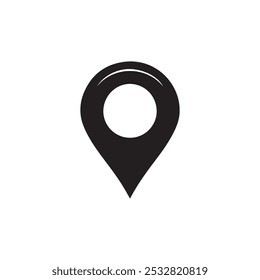 Black location marker icon design