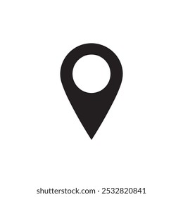 Black location marker icon design
