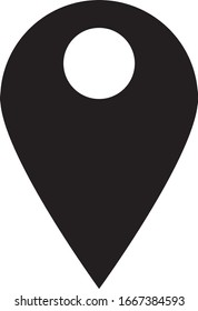 black Location marker vector icon