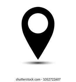 Black location pin vector.