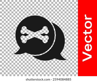 Black Location pirate icon isolated on transparent background.  Vector