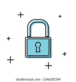 Black Lock icon isolated on white background. Padlock sign. Security, safety, protection, privacy concept.  Vector Illustration