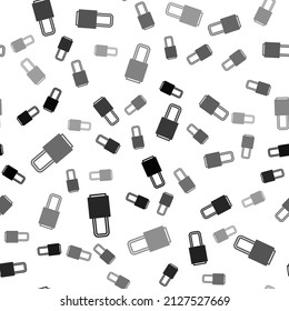Black Lock icon isolated seamless pattern on white background. Padlock sign. Security, safety, protection, privacy concept.  Vector Illustration