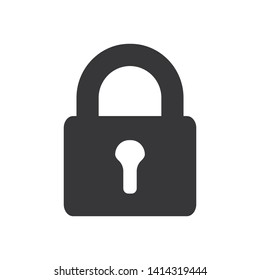 Black lock vector icon in modern design style for web site and mobile app