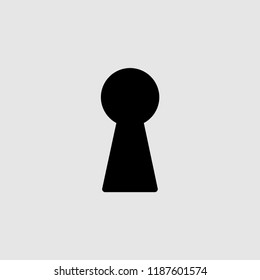black lock vector icon on gray background