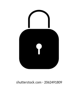 Icono de candado con bloqueo negro, EPS vectorial aislado 10