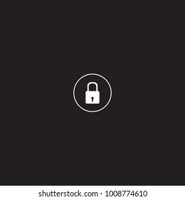 Black locked vector ilustration.