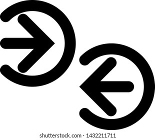 black login icon, vector illustration, exit, enter