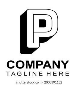 Black Logo Company, Vektor für Unternehmen und Sammlung