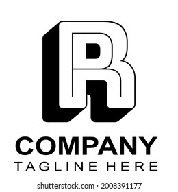 Vector de la compañía del logotipo negro bueno para negocios y colección