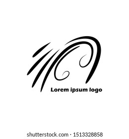 black logo design, logo with black brush.