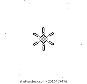 Un diseño de logo negro sobre fondo blanco