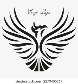 Black Logo Icon Tattoo Vector Illustration Eagle Artwork