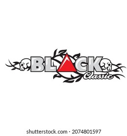 black logo illustration element design vector on white background