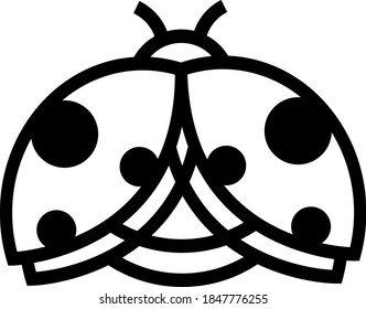 black logo ladybug, logotype ladybird
