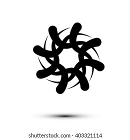 Black logo on white background in vector EPS 10