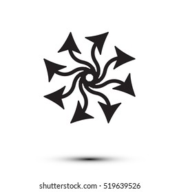 Black logo on white background in vector EPS 10