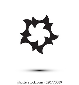Black logo on white background in vector EPS 10