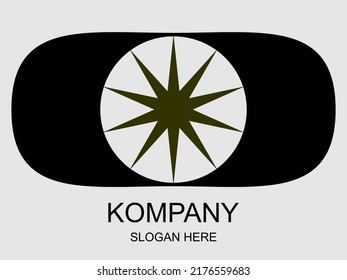 Black Logo Style With Ten Corners In It